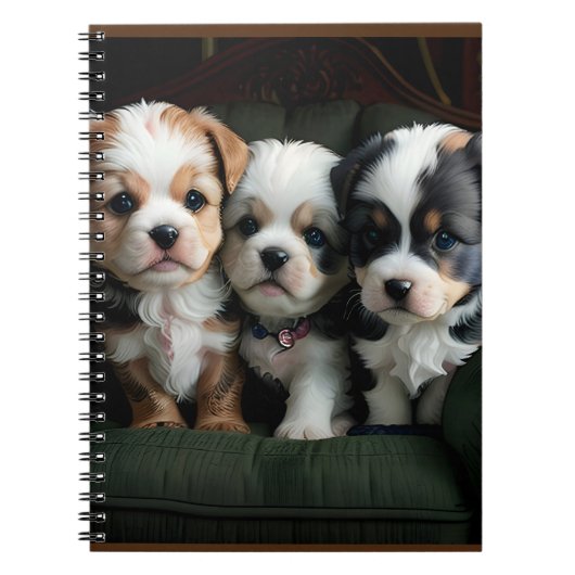 Carnet Chiots super mignons sur le canapé 2 (Devant)