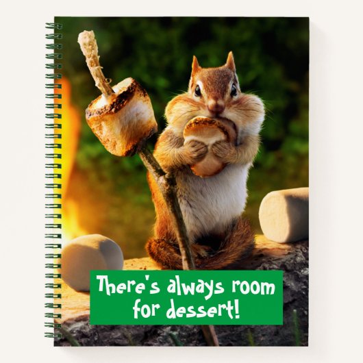 Carnet Chipmunk Manger Marshmallow (Devant)