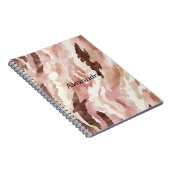 Carnet Chocolat à crème rose Brown Abstrait (Côté Droit)