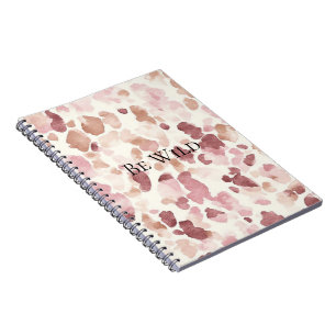 Carnet Chocolat à la crème rose Brown animal léopard Abst