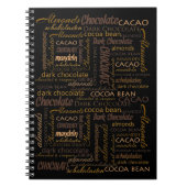 Carnet Chocolat, amandes et chocolat foncé Conception de  (Devant)
