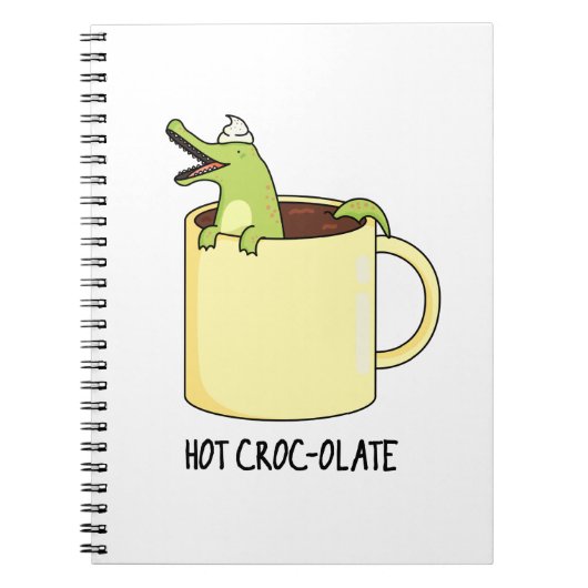 Carnet Chocolat Chaud au Crocodile Blague Drôle (Devant)