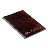 Carnet Chocolat foncé Brown Faux Cuir (Côté Droit)