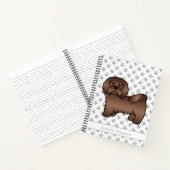 Carnet Chocolat Havanais mignon dessin animé Chien et nom (Intérieur)