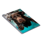 Carnet Chocolat Joueur Labrador nage sous l'eau (Côté Droit)