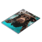 Carnet Chocolat Joueur Labrador nage sous l'eau (Côté gauche)