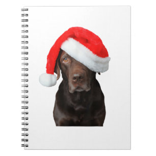 Carnet Chocolat Lab Photo Santa Hat Mignonne Chien Noël