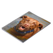 Carnet Chocolat Lab Pit Mix Chien Souriant (Côté gauche)