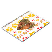 Carnet Chocolat Labrador Retriever Coeurs de chien Emprei (Côté gauche)