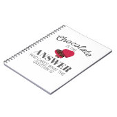 Carnet Chocolat Lover Citation Cadeau Chocolat Est La Rép (Côté gauche)