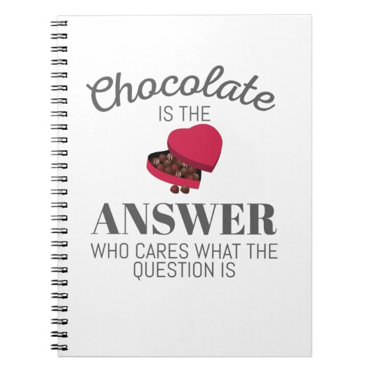 Carnet Chocolat Lover Citation Cadeau Chocolat Est La Rép (Devant)