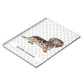 Carnet Chocolat & Tan Dappage cheveux longs et texte (Côté gauche)