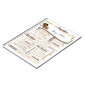 Carnet Chocolat texte personnalisé Typographie multilingu (Côté gauche)