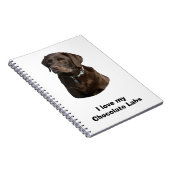 Carnet Chocolate Labrador dog photo (Côté Droit)
