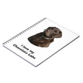 Carnet Chocolate Labrador dog photo (Côté gauche)