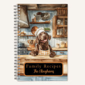 Carnet Chocolate Labrador Retriever Chef Recipe Book (Recto)