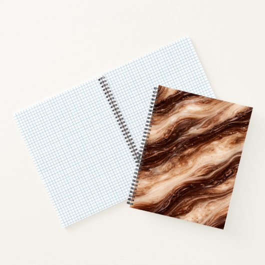 Carnet Chocolate Milkshake Marble Texture (Intérieur)