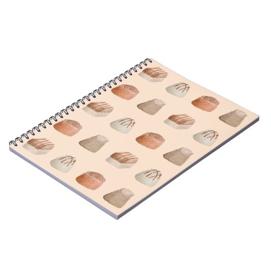 Carnet Chocolates Watercolor Pattern Notebook (Côté gauche)
