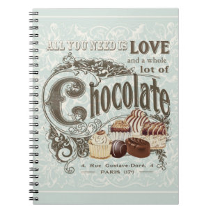 Carnet chocolats français vintages modernes
