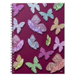 Carnet Choisir Couleur Papillons Surréaliste & Fluttant