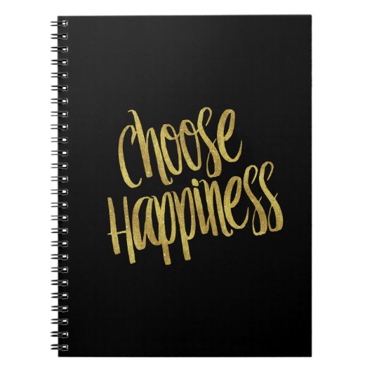 Carnet Choisir le devis de bonheur Faux Gold Foil (Devant)