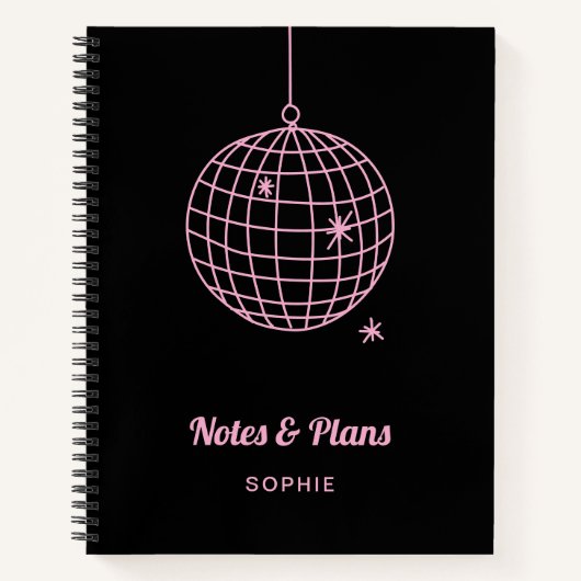 Carnet Choisir n'importe quelle couleur | Boule Disco Des (Devant)