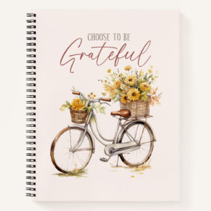 Carnet Choisissez d'être reconnaissant - Vélo et automne