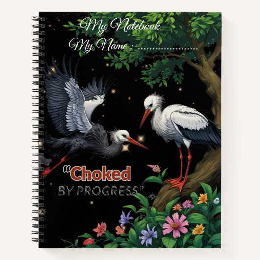 Carnet Choked by Progress – Climate Awareness Notebook (Devant)