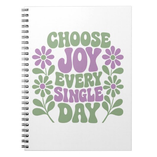 Carnet Choose Joy Every Single Day Sage Lavender  (Devant)