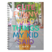 Carnet Choses drôles sauvages mignonnes que mon enfant a  (Devant)