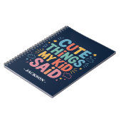Carnet Choses Mignonnes Que Mon Enfant a Dites (Côté gauche)