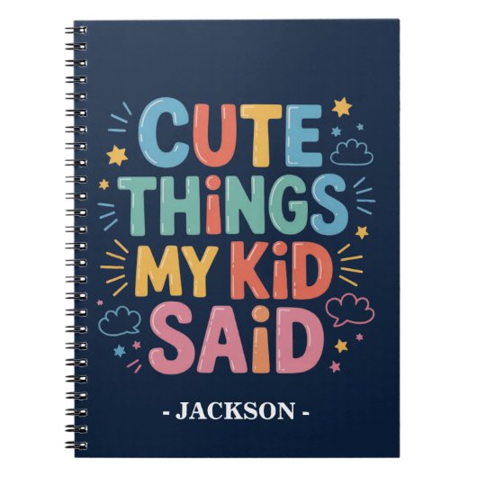 Carnet Choses Mignonnes Que Mon Enfant a Dites (Devant)