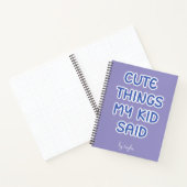 Carnet Choses Mignonnes Que Mon Enfant A Dites (Intérieur)
