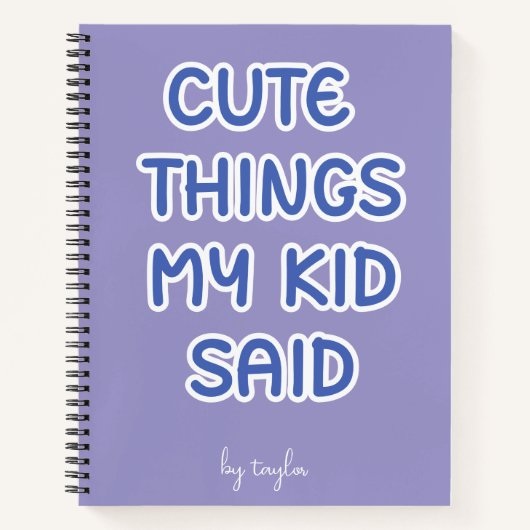 Carnet Choses Mignonnes Que Mon Enfant A Dites (Devant)