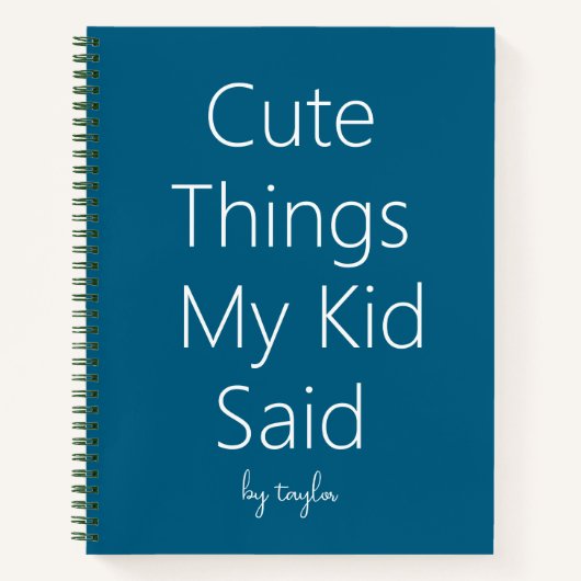 Carnet Choses Mignonnes Que Mon Enfant a Dites (Devant)