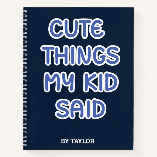 Carnet Choses mignonnes que mon enfant a dites (Devant)