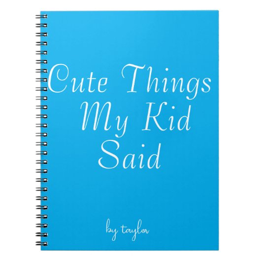 Carnet Choses Mignonnes Que Mon Enfant A Dites (Devant)