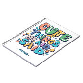 Carnet Choses Mignonnes Que Mon Enfant a Dites Personnali (Côté gauche)