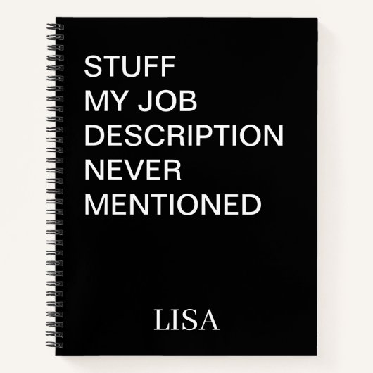 Carnet Choses que ma description de poste n'a jamais ment (Devant)