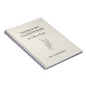 Carnet Choses que mes clients ont dites Drôle Thérapeute (Côté Droit)