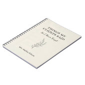 Carnet Choses que mes clients ont dites Drôle Thérapeute (Côté gauche)