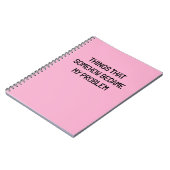 Carnet Choses qui deviennent bizarrement mon problème Hum (Côté gauche)