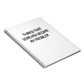 Carnet Choses qui deviennent bizarrement mon problème Hum (Côté Droit)
