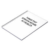 Carnet Choses qui deviennent bizarrement mon problème Hum (Côté gauche)