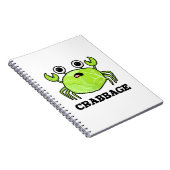 Carnet Chou drôle Crabbage Chou Crabe Pun (Côté Droit)
