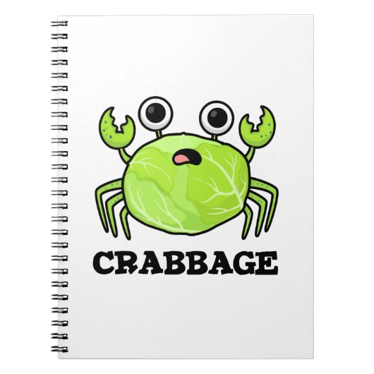 Carnet Chou drôle Crabbage Chou Crabe Pun (Devant)