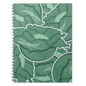 Carnet Chou vert funky (Devant)