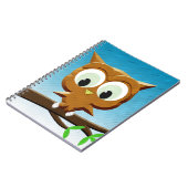 Carnet Chouette à caricature au papier (Côté gauche)