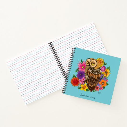 Carnet Chouette à fleurs (Intérieur)