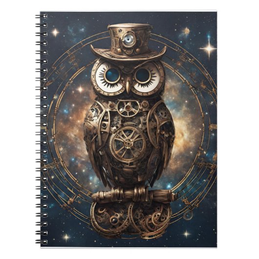 Carnet Chouette à vapeur (Devant)